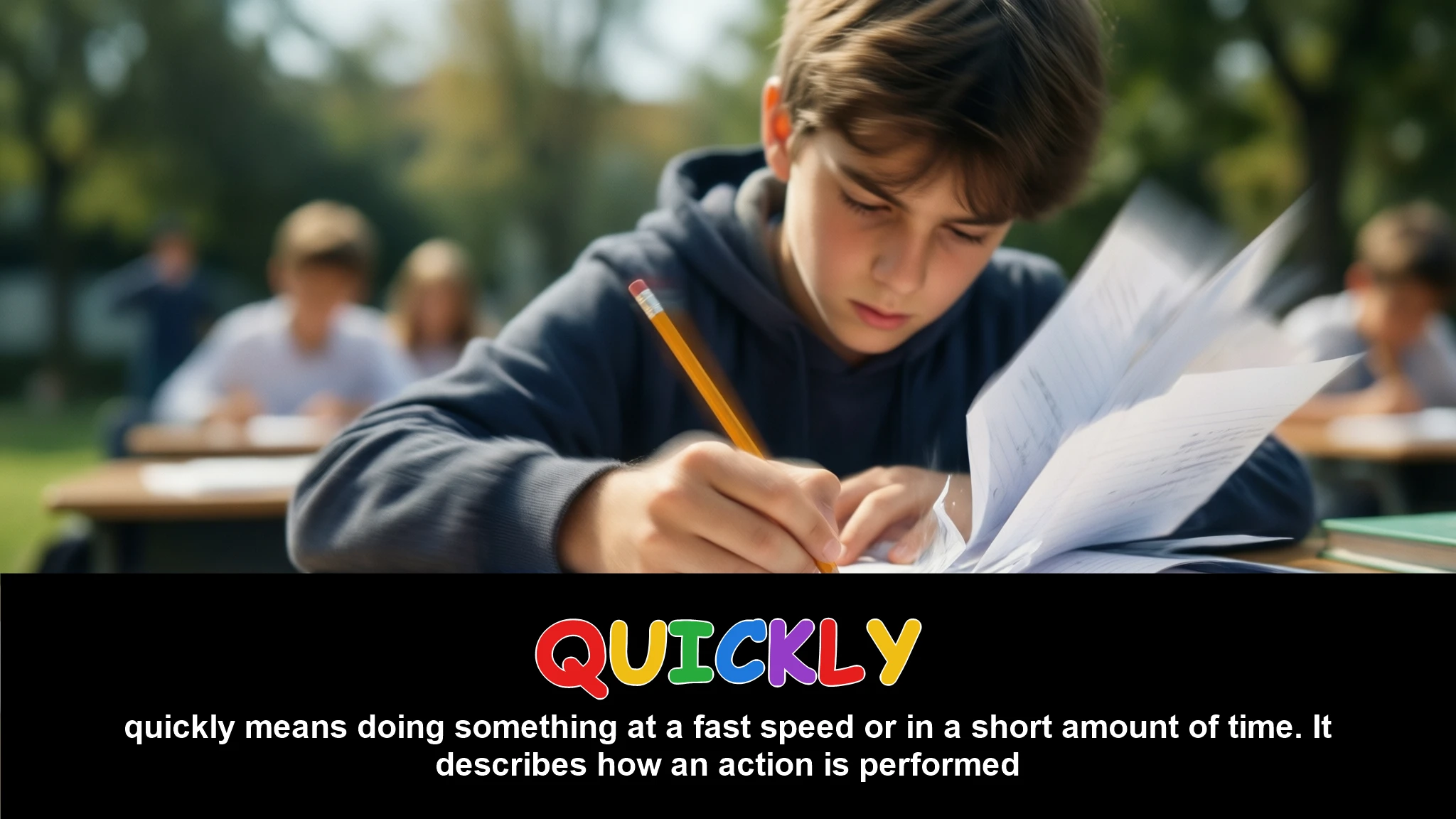 English Illustration for quickly